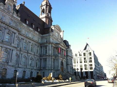 Montreal City Hall, Quebec, Canada. March 11, 2015