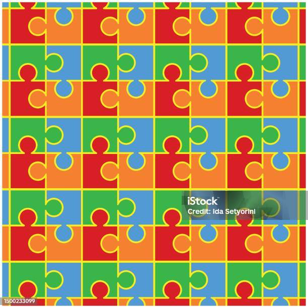 Puzzle Geometry Background Background With Puzzle Motif Vector Stock Illustration - Download Image ...