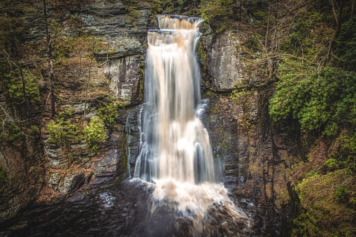 Bushkill waterfall is located up the Poconos Mountains of Pennsylvania. It’s one of the tallest waterfalls in Pennsylvania and is surrounded by beautiful forests of trees and fresh clean streams of water. Excellent for hiking and be outdoors.