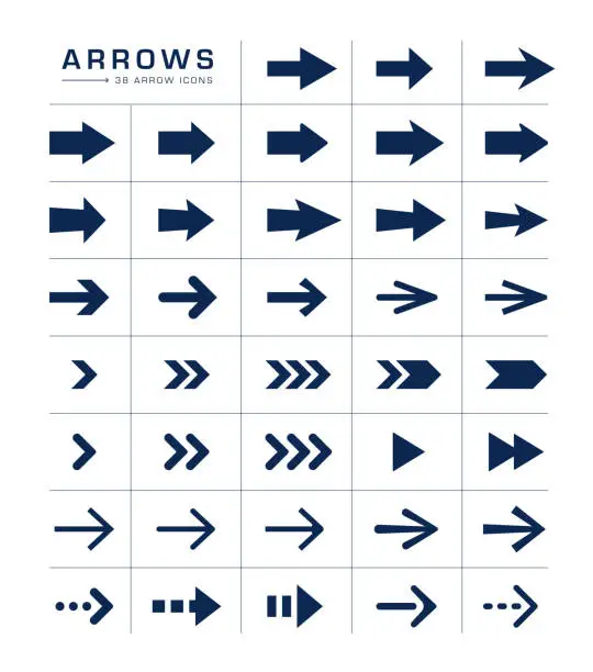 Vector illustration of Arrow And Cursor Icons