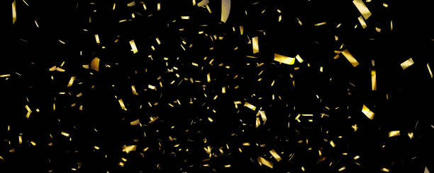 istock falling gold confetti texture overlay isolated on black background for festive event decoration 1500252050