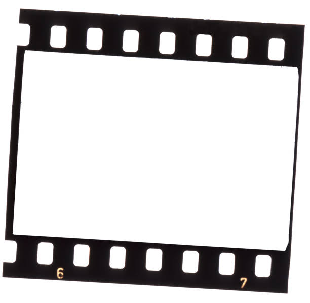 istock Old fashioned vintage 35mm camera film slide with empty frame for pictures,isolated on white background 1500256727