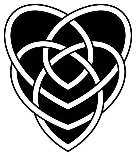 Vector illustration of Motherhood knot in black. Symbolizes the enduring love between mother and child.