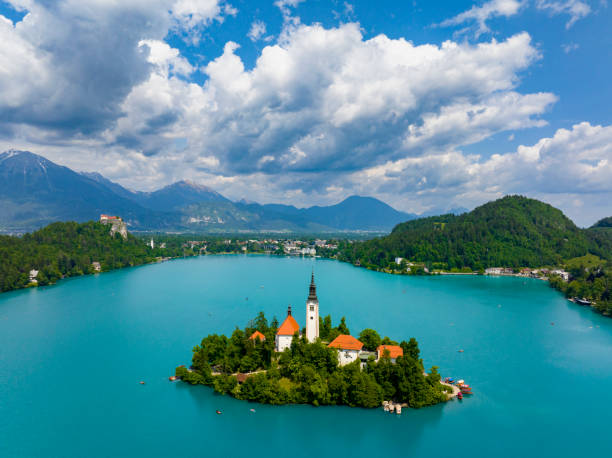 istock Lake Bled with the Bled island in Slovenia during springtime 1500260072