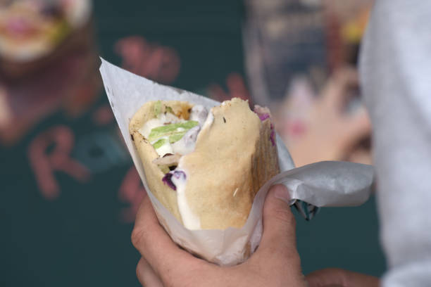 istock Vegan kebab hold by a Man 1500263170
