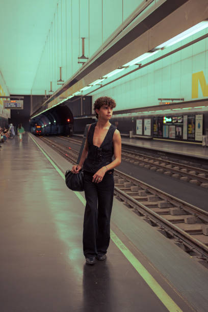 istock Young gay man is posing in a subway 1500284356