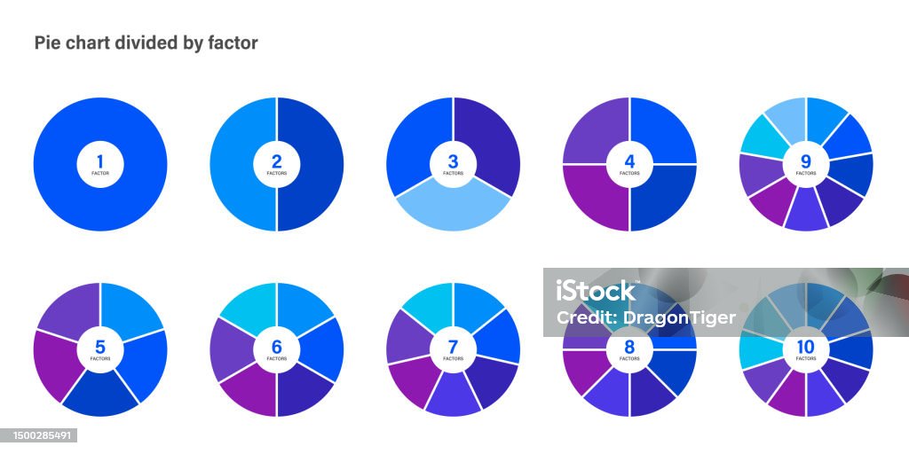 Segmented Pie Chart Design Set Stock Illustration - Download Image Now ...
