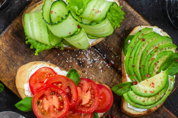 istock Sandwiches with tomato, avocado and cucumber 1500288469