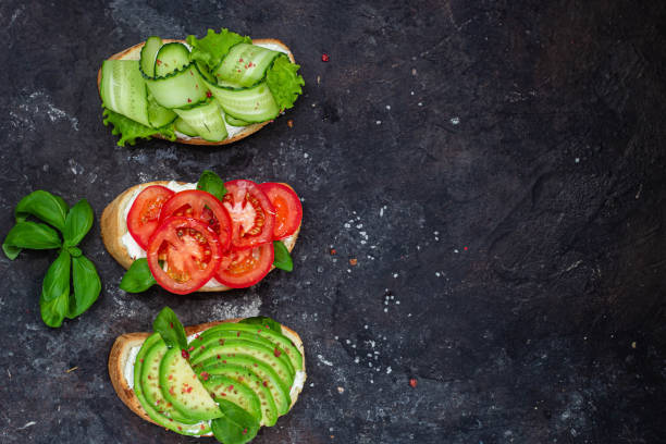 istock Sandwiches with tomato, avocado and cucumber 1500288601