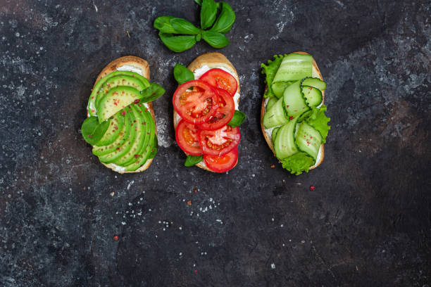 istock Sandwiches with tomato, avocado and cucumber 1500288602