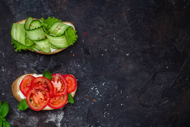 istock Sandwiches with tomato, avocado and cucumber 1500288606
