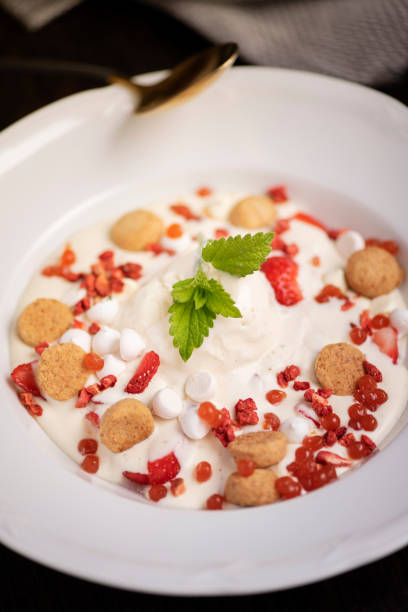 istock Strawberries With Cream and Ice Cream 1500290382