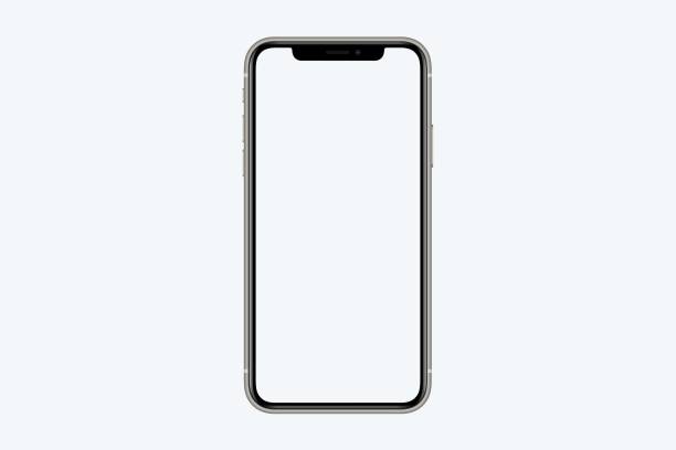 istock 3D rendering of a mobile phone with a white screen on a white background 1500300765