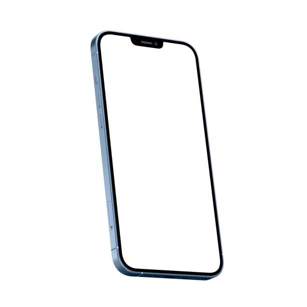 istock 3D rendering of a mobile phone with a white screen on a white background 1500300767