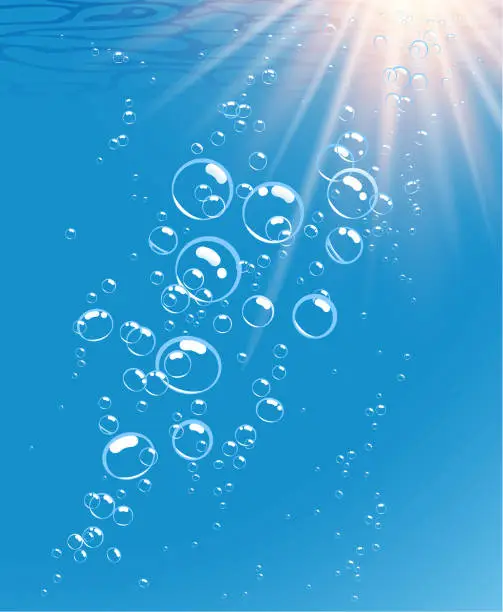 Vector illustration of underwater shiny