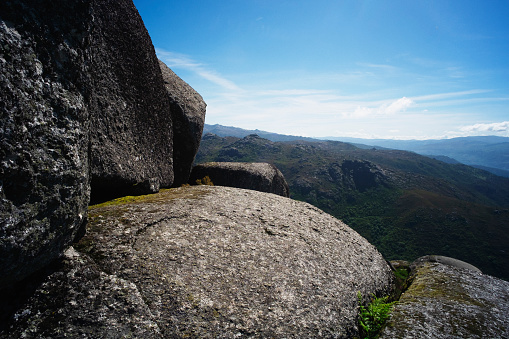 Photo of a landscape in the Parque Nacional da Peneda-Gerês national park in the Minho district, North of Portugal.