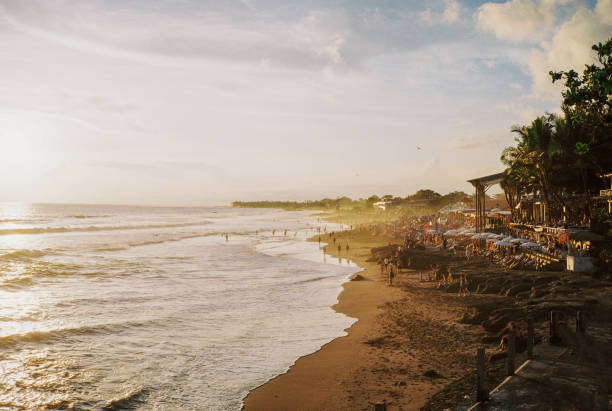 Scenic view of sunset on beach on Bali, Indonesia