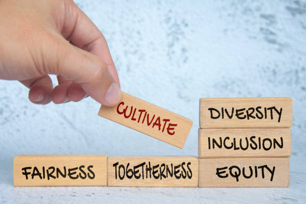 Hand placing wooden block with text - cultivate diversity, inclusion, equity. togetherness and fairness. Respecting diversity concept Hand placing wooden block with text - cultivate diversity, inclusion, equity. togetherness and fairness. Respecting diversity concept. affirmative action photos stock pictures, royalty-free photos & images