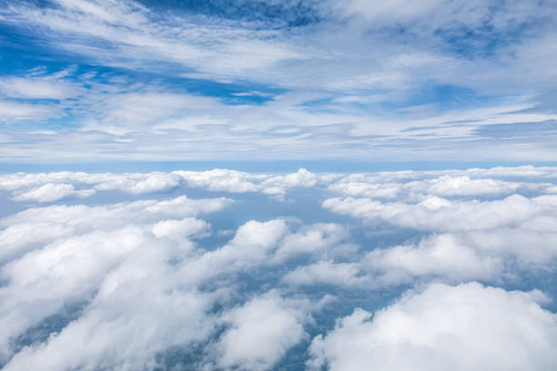 Beautiful sky cloud background in sunny day. Beautiful natural scenery in summer