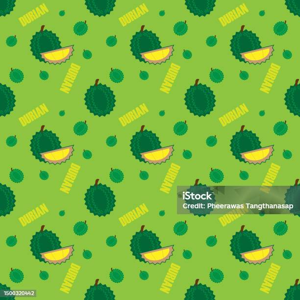 Durian Pattern Design Durian Pattern In Illustrotor Stock Illustration - Download Image Now ...