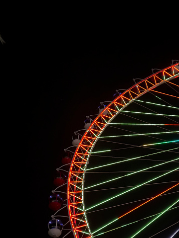 Night on Antalya with the Ferris Wheel.