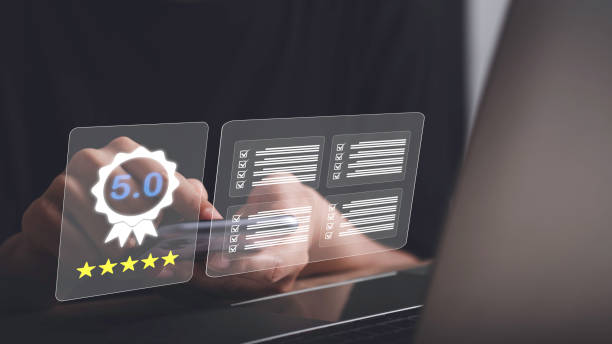 istock Digital checklist and customer satisfaction warranty concept. Businessman using laptop checklist rate customer satisfaction on digital document success ISO Certificated Document Management System. 1500325964