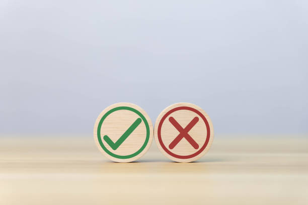 istock Right or wrong sign on wooden blocks, yes or no concept 1500326082