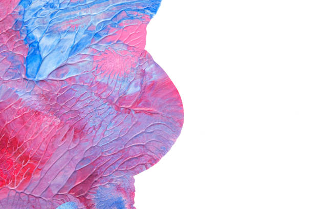 istock blue pink abstract acrylic painting color texture on white paper background by using rorschach inkblot method 1500332744
