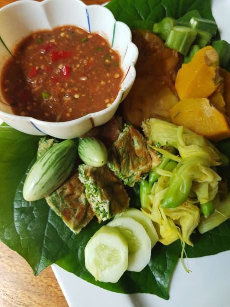 istock Closed up Spicy Dipping with Vegetables called Nam Prik Kapi 1500339285