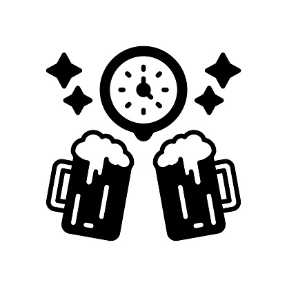 Happy Hour icon in vector. Logotype