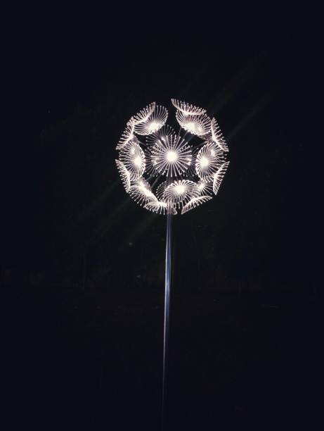 istock Beautiful white garden lights in night 1500341249