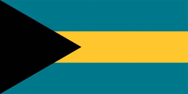 Vector illustration of Bahamas flag. Vector