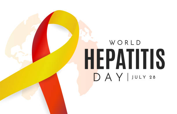 предыстория всемирного дня борьбы с гепатитом, 28 июля. вектор - hepatitis virus stock illustrations