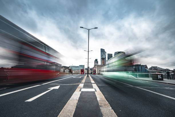 Double decker bus in London street