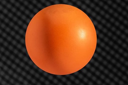 orange ball in the foreground