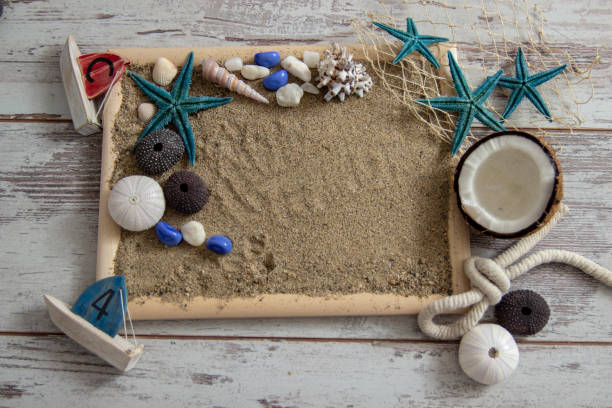 istock Beach with a lot of seashells and starfish 1500346753