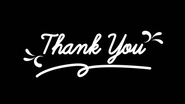 Animated Thank You Text