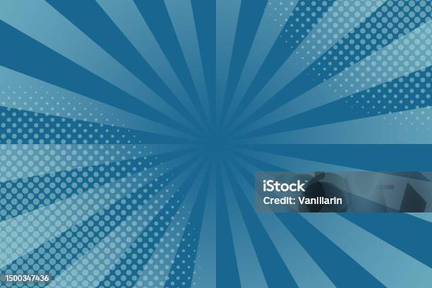 Flat Comic Style Background With Halftone Stock Illustration - Download ...