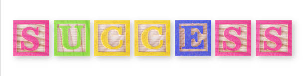 istock success concept with childs wood blocks with clipping path 1500350500