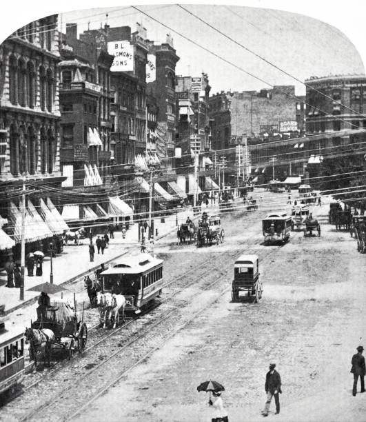 istock New York City, Union square west side, looking north up Broadway, 1880 1500350781