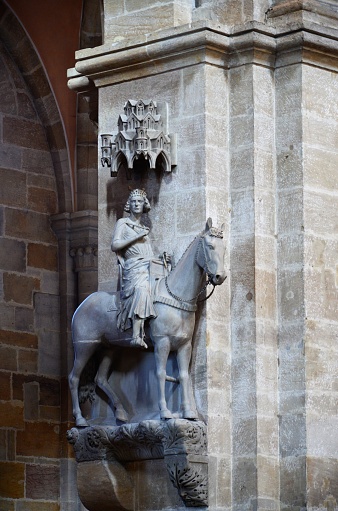 Detail of statue on roof of town hall Bremen