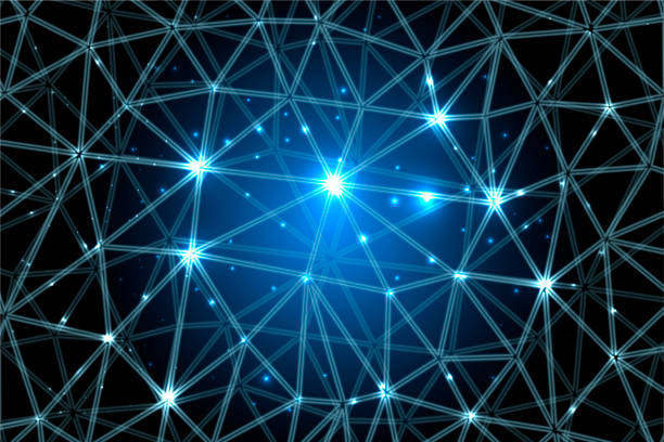 Networking abstract route intersection background pattern - stock photo