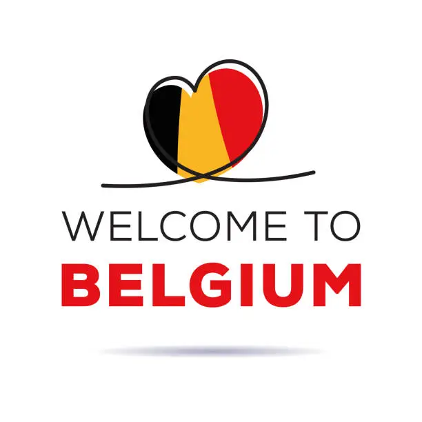 Vector illustration of Welcome to Belgium