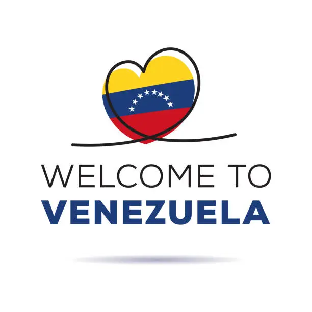 Vector illustration of Welcome to Venezuela