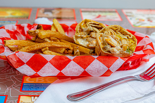 A variety of food items are displayed in an appetizing way.