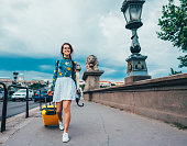 Tourist woman visiting Budapest