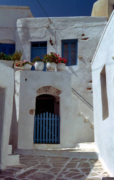 istock view of a Cycladic alley 1500360194