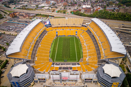 Pittsburgh, Pennsylvania - September 26, 2019: Pittsburgh Heinz Field stadium located in the Pittsburgh, Pennsylvania. It is a home of the NFL’s Pittsburgh Steelers and the NCAA’s Pittsburgh Panthers.
