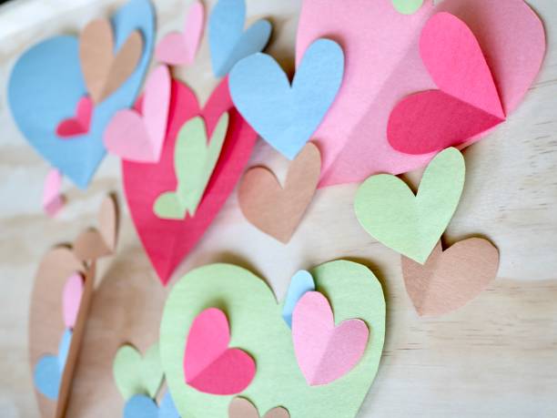 istock Hearts consisting of many colors and sizes 1500362792