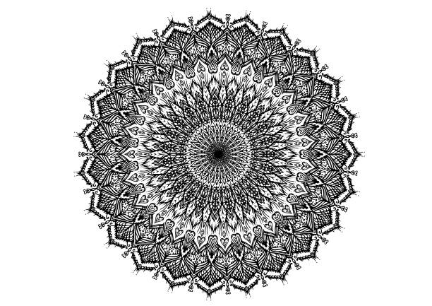 istock Mandala circular pattern leaf flower petal vector illustration.Lotus flower for ethnic style, Henna, Mehndi, tattoo, decoration. Art simple graphic design floral oriental outline illustration. 1500374936